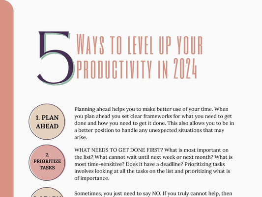 5 Ways to Level Up Your Productivity in 2024